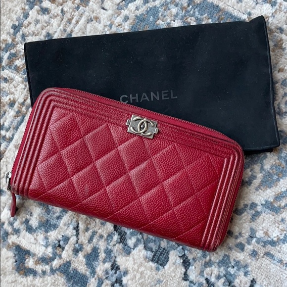 Chanel Boy quilted caviar wallet - Picture 3 of 7